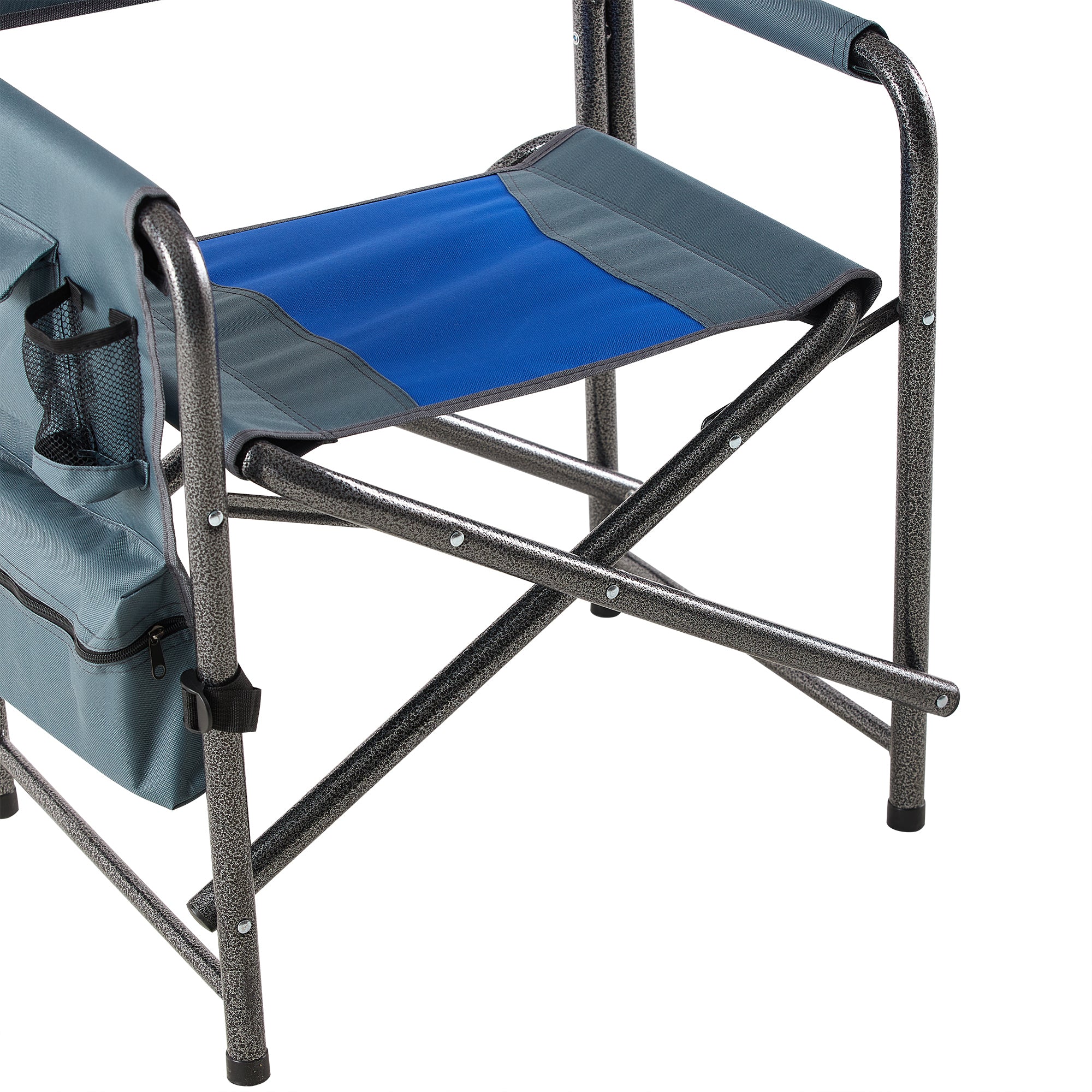 3-Piece Folding Table Chairs Set Patio Garden for Camping, BBQ & Backyard, Black/Blue