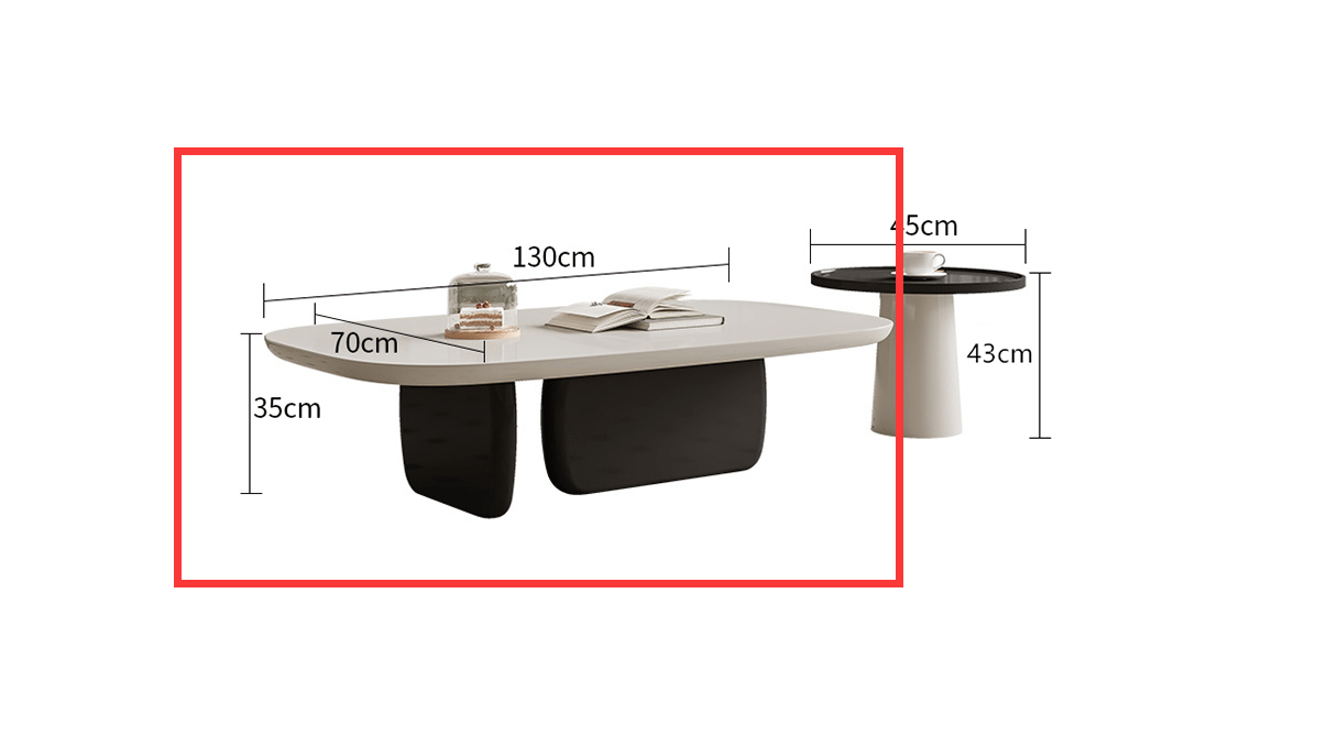 Modern Rectangular Two-Tone Coffee Table - Minimalistic Design for LIvingroom hjl-1219