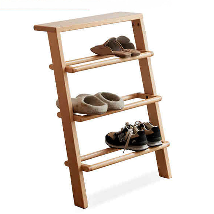 Minimalistic Beech Wood Shoe Rack – Perfect Organizer for Small Space F02090