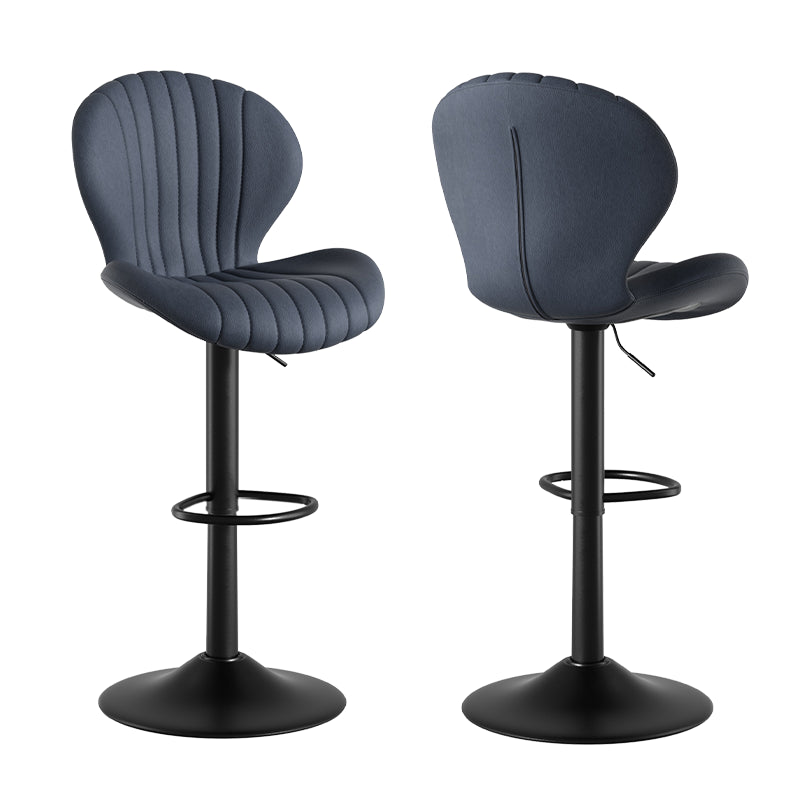 Elegant Adjustable Bar Chair - Modern Laminated Wood and Iron with Leathaire Upholstery FU01023