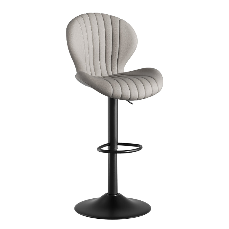 Elegant Adjustable Bar Chair - Modern Laminated Wood and Iron with Leathaire Upholstery FU01023