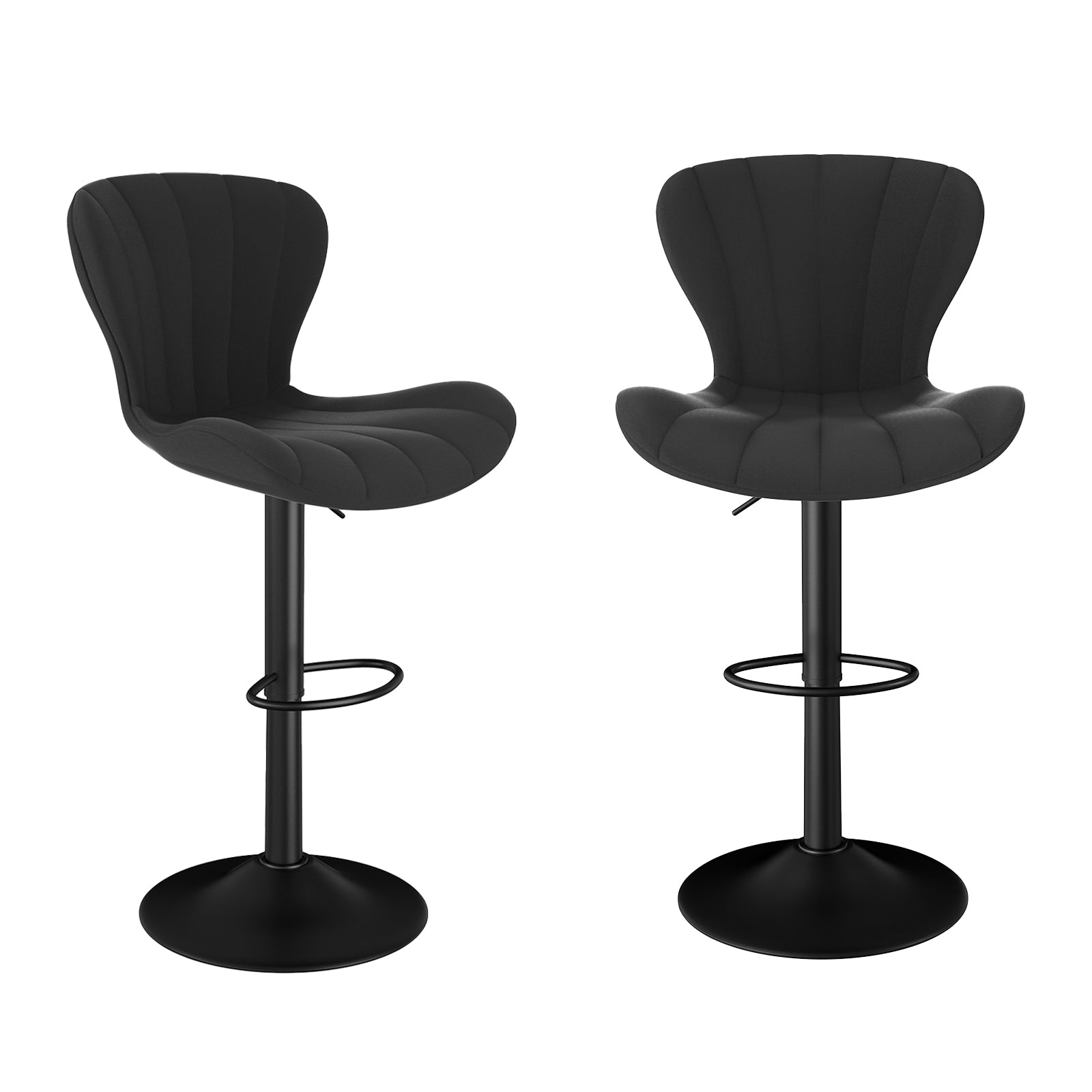 Stylish Faux Leather Bar Chair with Adjustable Height and Footrest - Perfect for Home or Commercial Use FU01052