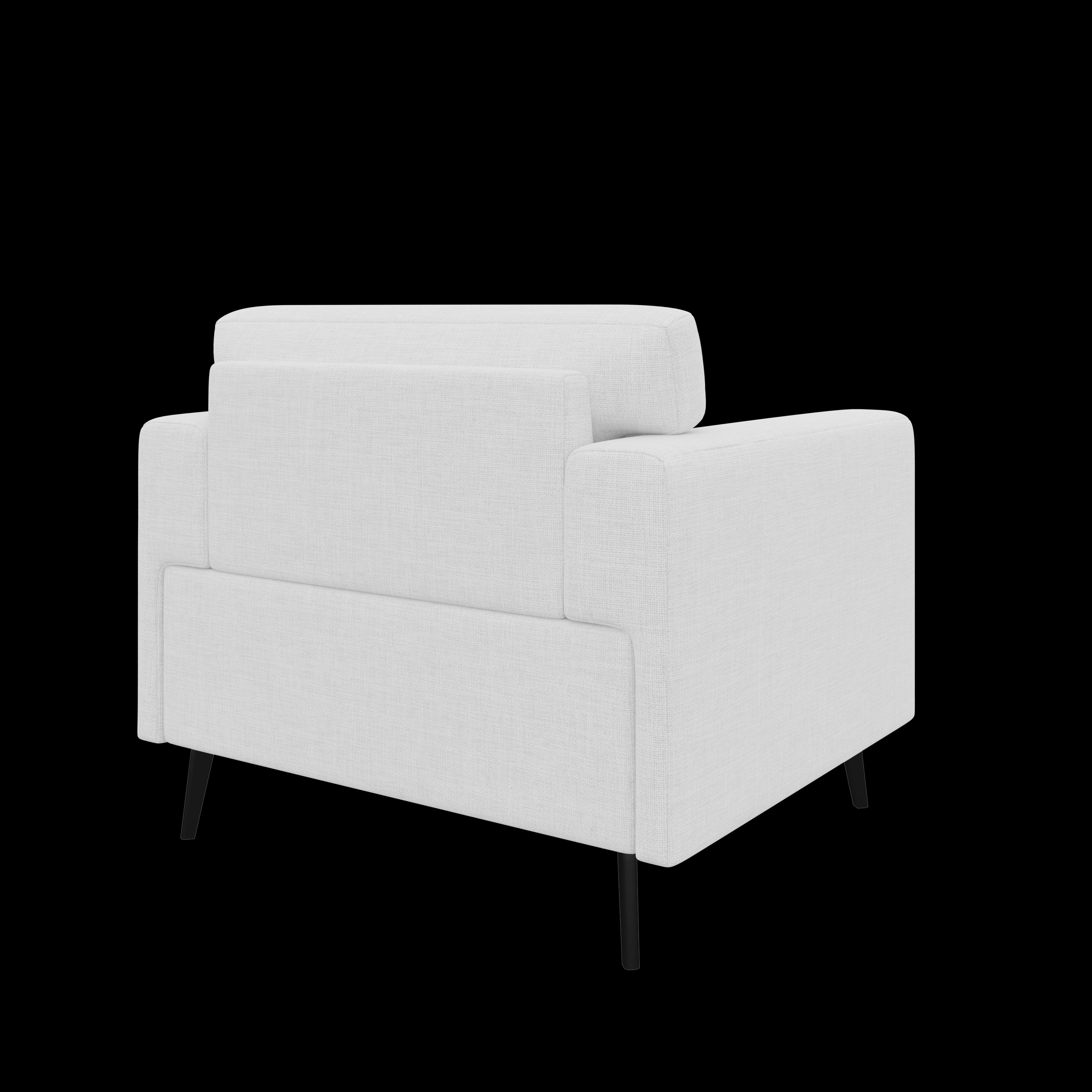 Modern Beige Single Seat Sofa - Deluxe Plywood & Pine Armchair for Living Room FU01060