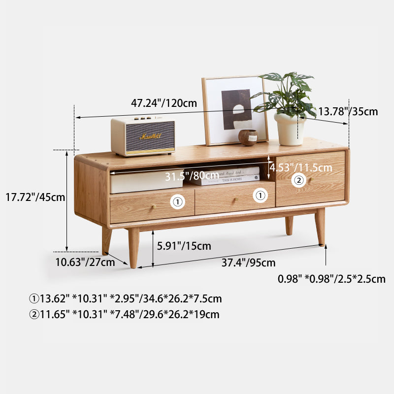 Premium Oak Wood TV Stand - Modern & Stylish Entertainment Center H84N06