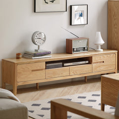 Elegant Red Oak TV Stand - Sturdy and Stylish Entertainment Center H9131