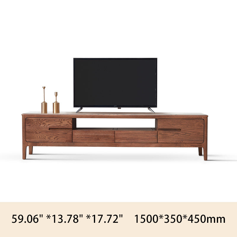 Elegant Red Oak TV Stand - Sturdy and Stylish Entertainment Center H9131