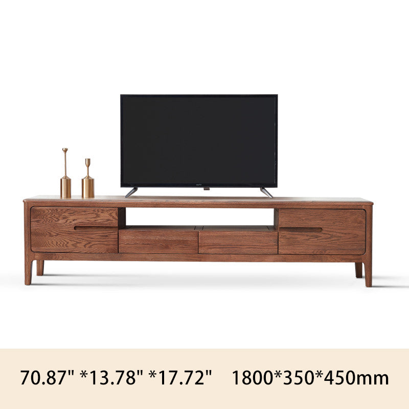 Elegant Red Oak TV Stand - Sturdy and Stylish Entertainment Center H9131