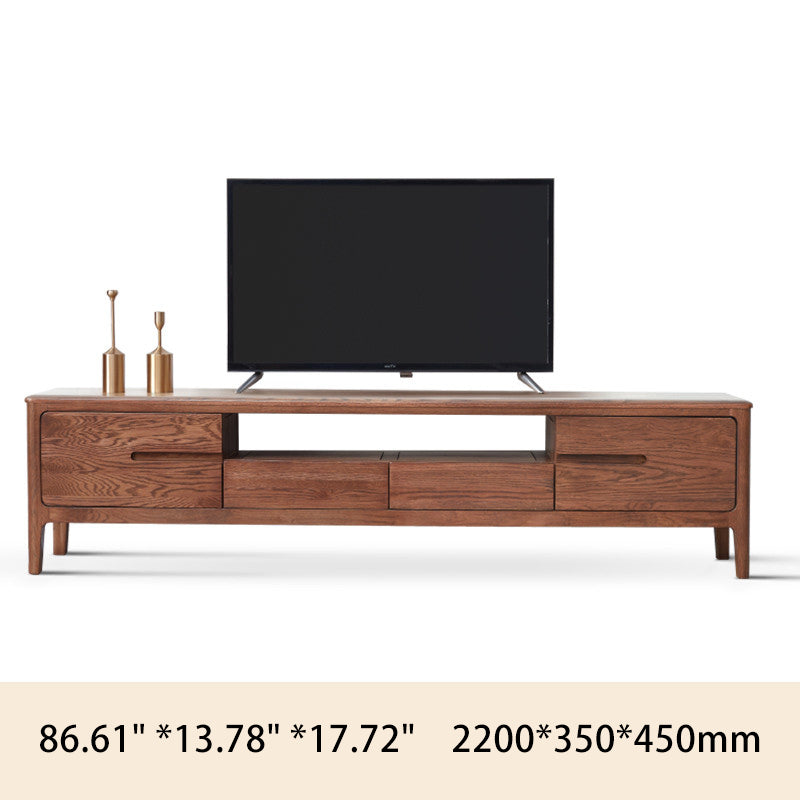 Elegant Red Oak TV Stand - Sturdy and Stylish Entertainment Center H9131