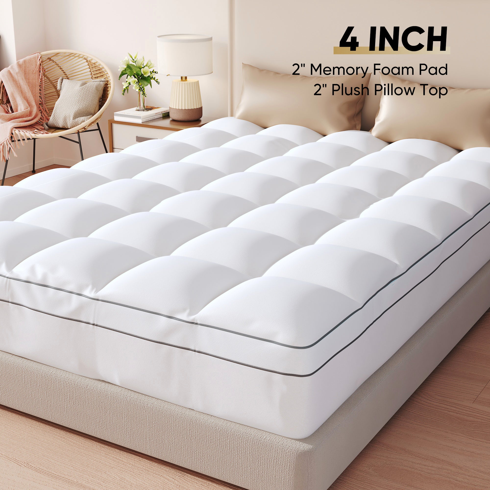 Mattress 2 - Luxurious Bamboo Fabric, Breathable and Skin-Friendly for Ultimate Comfort HT0300