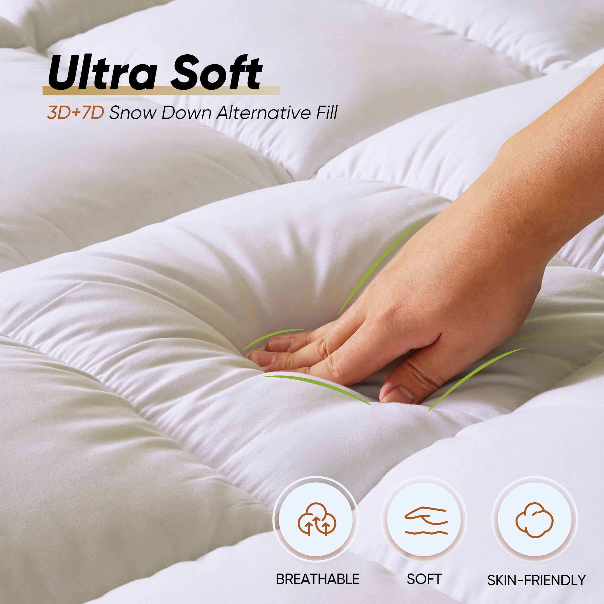 Mattress 2 - Luxurious Bamboo Fabric, Breathable and Skin-Friendly for Ultimate Comfort HT0300