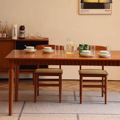 Modern Cherry Wood Dining Table in Rectangle - Durable Design for Your Dining Room Hersa-1620