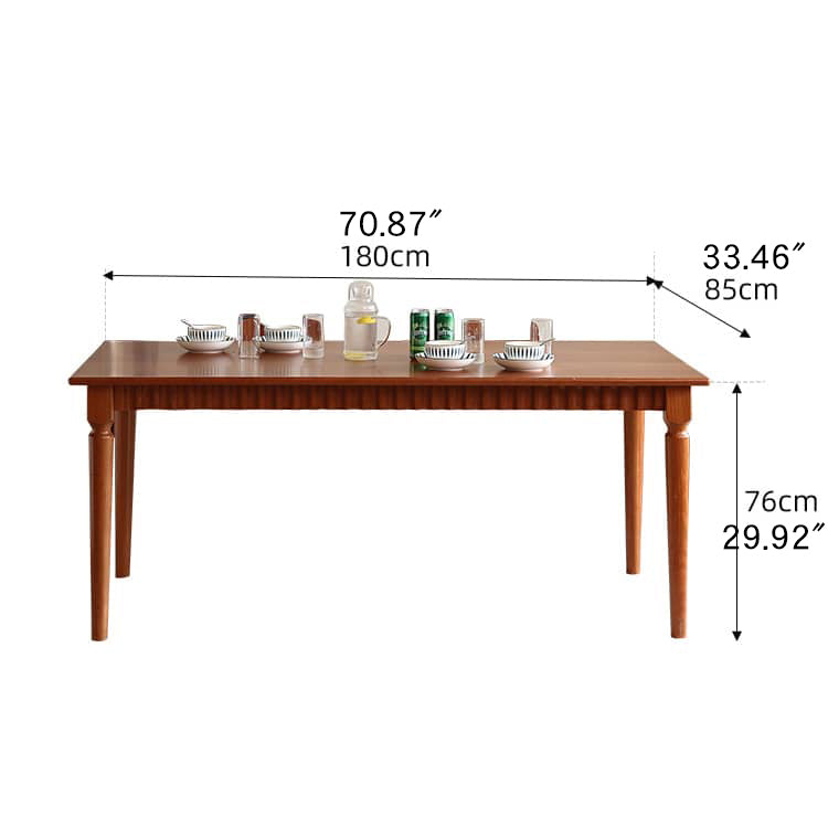 Modern Cherry Wood Dining Table in Rectangle - Durable Design for Your Dining Room Hersa-1620