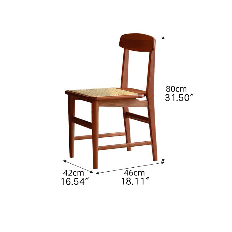 Modern Cherry Wood Dining Chair with Rattan Seat for Diningroom Hersa-1621