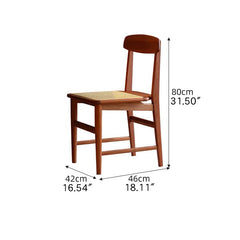 Modern Cherry Wood Dining Chair with Rattan Seat for Diningroom Hersa-1621