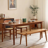 Elegant Cherry Wood Natural Finish Stool - Stylish and Durable Seating Hersa-1622