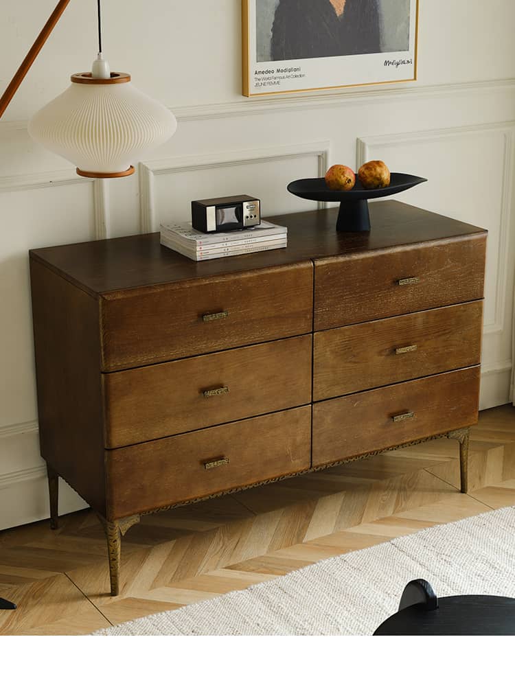 Stunning Red Oak Cabinet - Premium Craftsmanship in Rich Brown Finish Hersa-1637