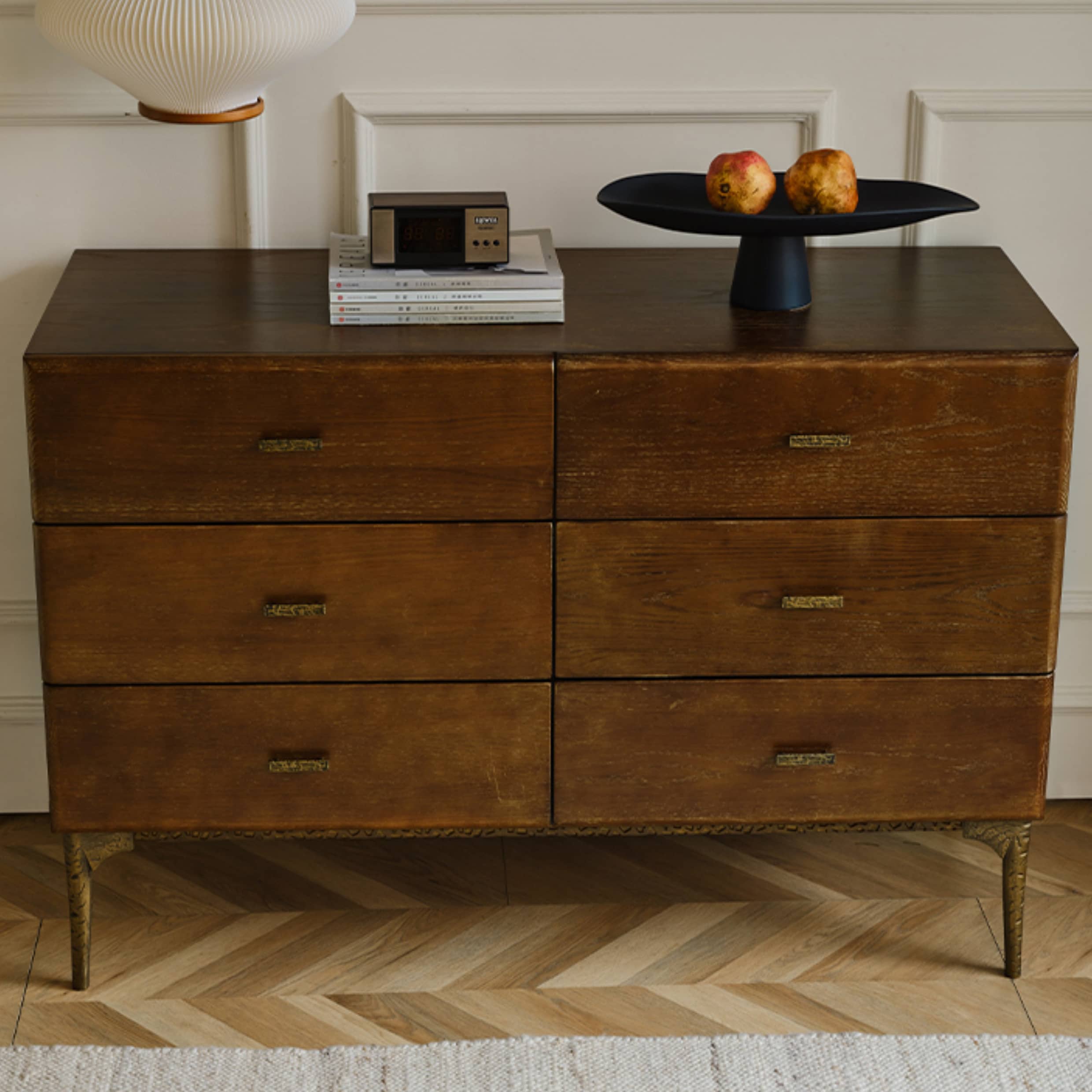 red oak dresser TR302RO Amish Siesta Mission Tall dovetailed drawers Mission Quarter Sawn Oak 6