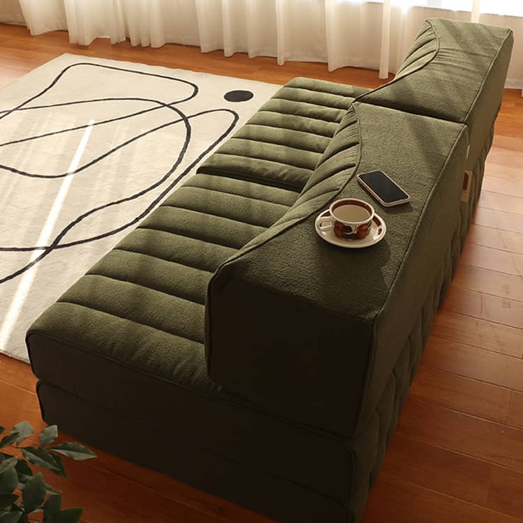 Luxurious Green Sectional Lazy Sofa with Goose Down Filling - Unique Sofa Bed for Friends Gathering Hersa-1641