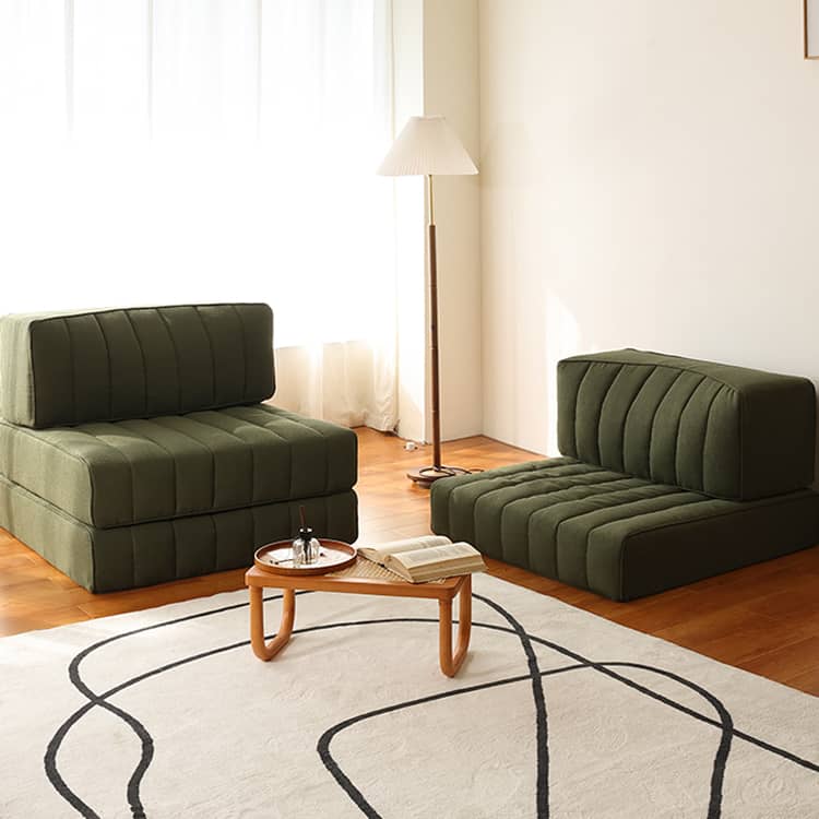 Luxurious Green Sectional Lazy Sofa with Goose Down Filling - Unique Sofa Bed for Friends Gathering Hersa-1641