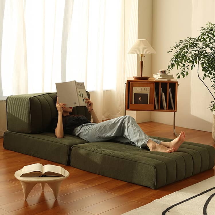 Luxurious Green Sectional Lazy Sofa with Goose Down Filling - Unique Sofa Bed for Friends Gathering Hersa-1641