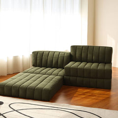 Luxurious Green Sectional Lazy Sofa with Goose Down Filling - Unique Sofa Bed for Friends Gathering Hersa-1641