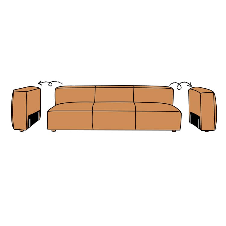 Luxurious Brown Leather Sofa with Durable Pine Frame and Down Filling - Loveseat & 3 Seater Design for Living Room Hersa-1647