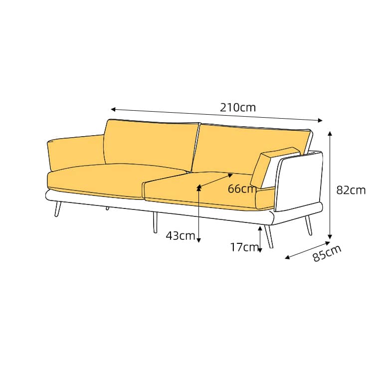 Luxurious Orange Leather Sofa with Plush Down Filling and Durable Pine Frame - Loveseat & 3-Seater Choice for Living Room Hersa-1648