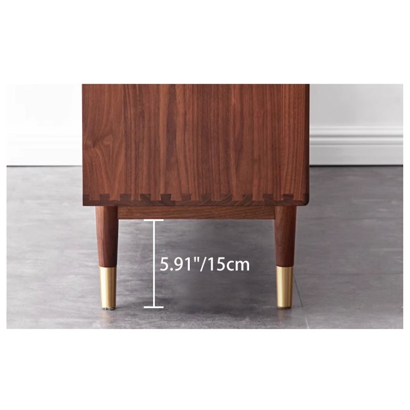 Sleek Black Walnut TV Stand - Durable and Stylish Entertainment Center K36N02