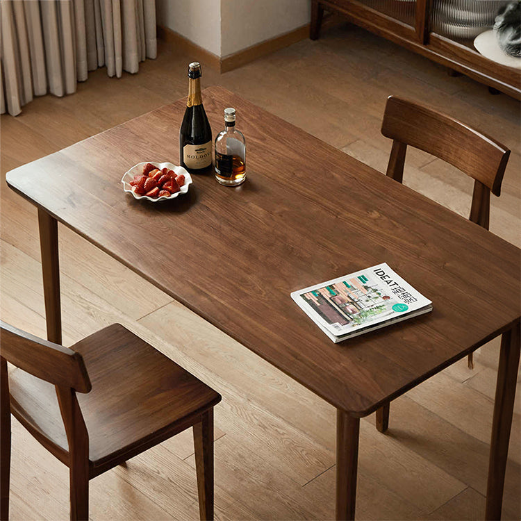 Modern Rectangular Black Walnut Dining Table - Stylish Design for Your Dining Room K36R01