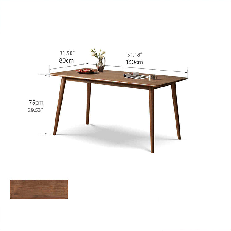 Modern Rectangular Black Walnut Dining Table - Stylish Design for Your Dining Room K36R01