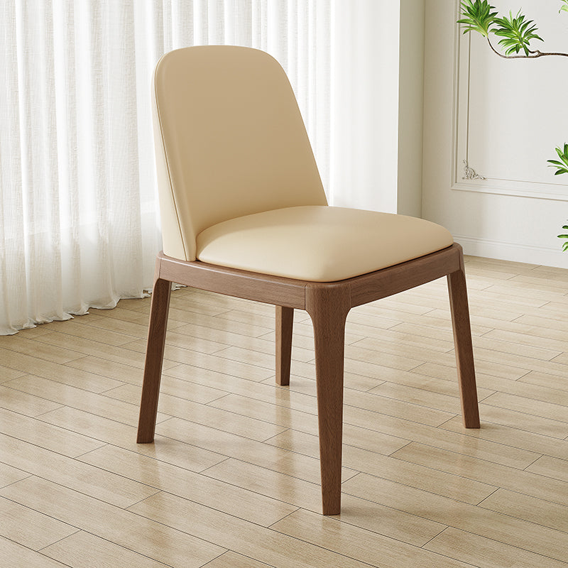 Minimalistic Ash Wood Dining Chair with Faux Leather Cushion for Diningroom jh-chair-d（xp）