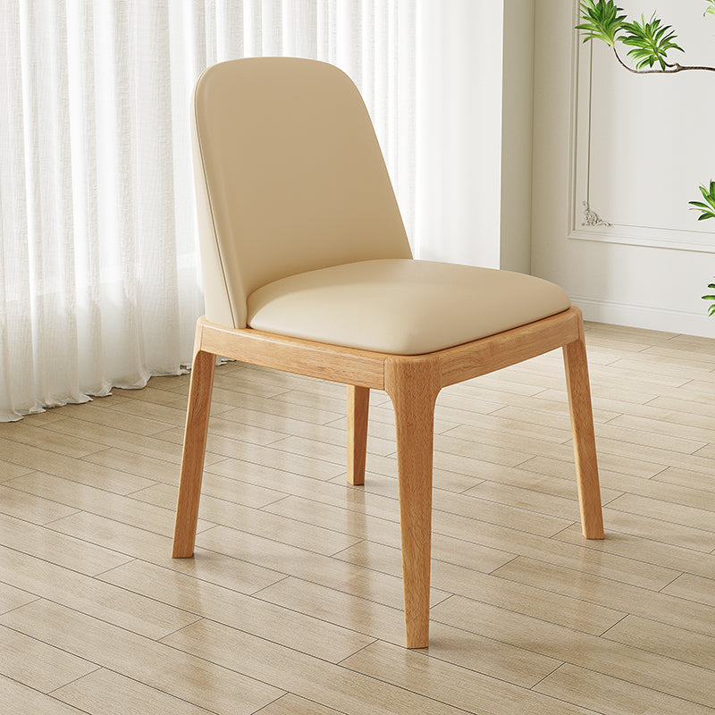 Minimalistic Ash Wood Dining Chair with Faux Leather Cushion for Diningroom jh-chair-d（xp）