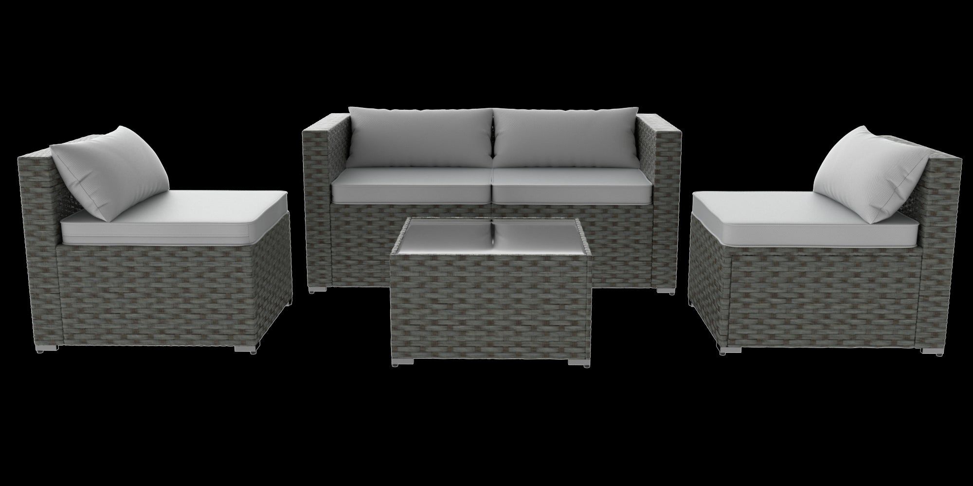 Stylish Rattan & Urethane Outdoor Sofa Set - Perfect for Patio, Porch, or Garden PA01001