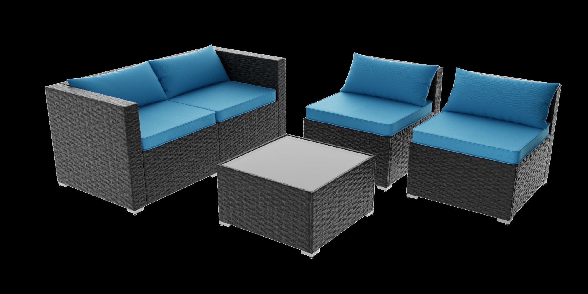 Stylish Rattan & Urethane Outdoor Sofa Set - Perfect for Patio, Porch, or Garden PA01001