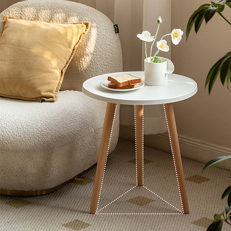 Minimalistic Beech Wood Side Table - Perfect for Living Room or Bedroom R06J18