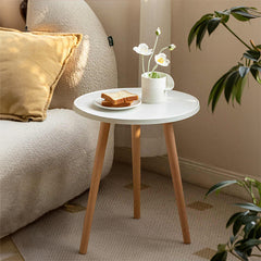 Minimalistic Beech Wood Side Table - Perfect for Living Room or Bedroom R06J18