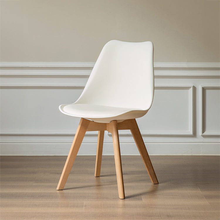 Modern Oak Wood Dining Chair with Genuine Leather Upholstered - Comfort for Your Dining Room S0399