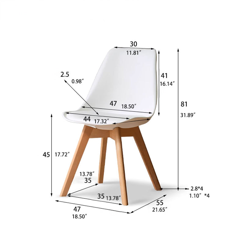 Modern Oak Wood Dining Chair with Genuine Leather Upholstered - Comfort for Your Dining Room S0399