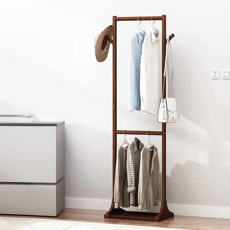 Elegant Brown Bamboo Coat Hanger - Strong & Stylish Clothing Organizer hsl-135