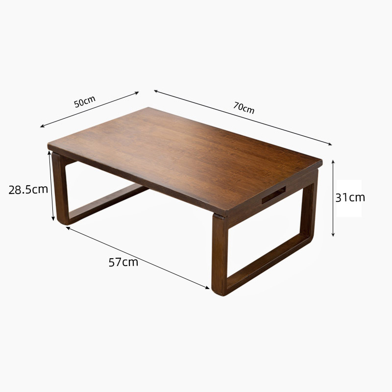 Elegant Dark Brown Bamboo Table – Natural Wood Finish hsl-92