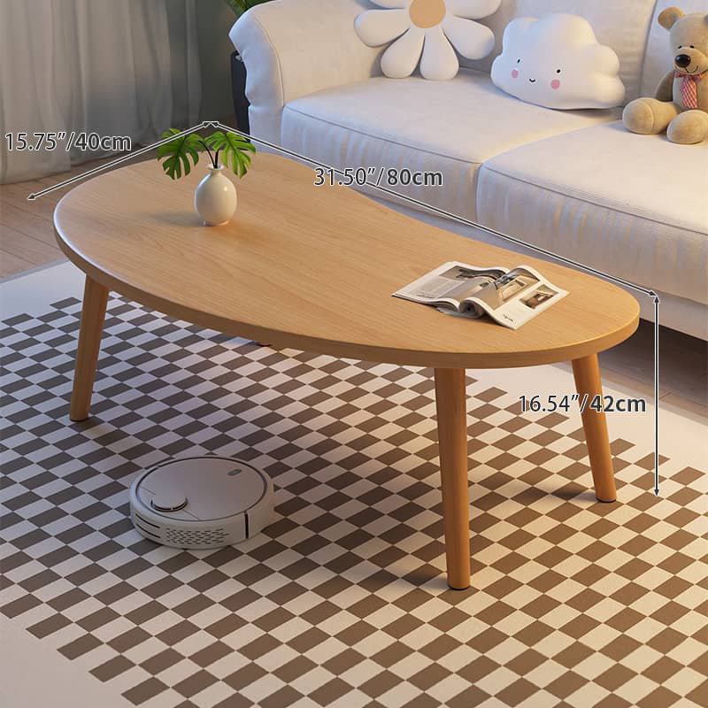 Modern Wooden Coffee Table in Abstract Shape – Minimalistic Design for All Your Rooms fxjc-918