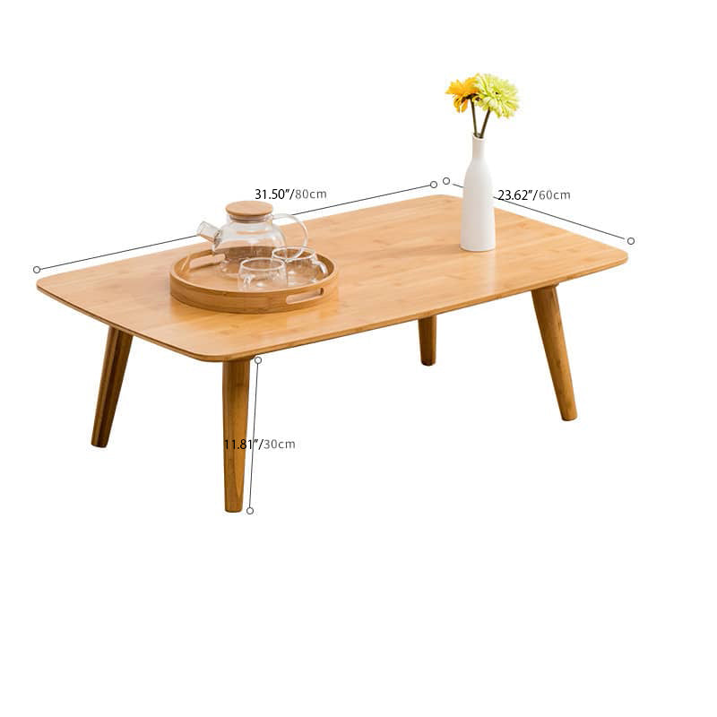 Minimalistic Rectangular Bamboo Dining Table in Natural Wood Color - Perfect for 6 Seaters hsl-119