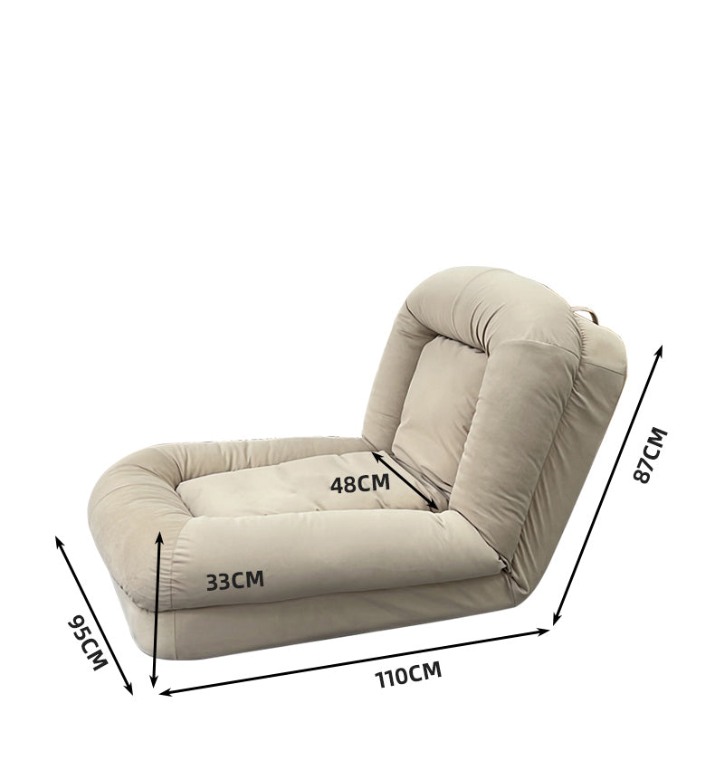 Cozy Light Brown Lazy Sofa with adjustable Back & Soft Foam Filling - Perfect for All Your Rooms fsx-996