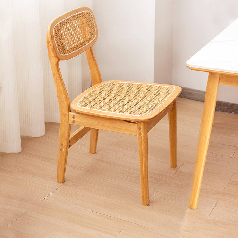 Minimalistic Bamboo Dining Chair with Durable ABS Resin for Diningroom hsl-70