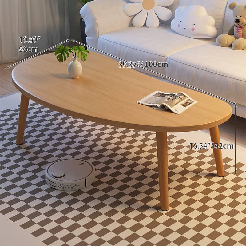 Modern Wooden Coffee Table in Abstract Shape – Minimalistic Design for All Your Rooms fxjc-918