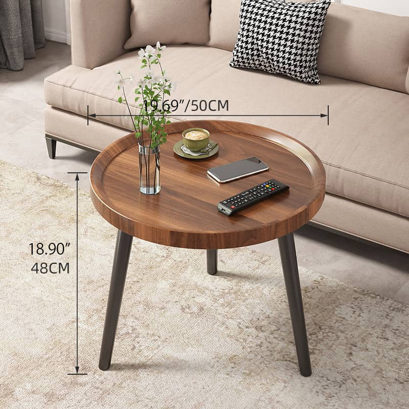 Chic Modern Wood Coffee Table round with storage: Elegan Multi-Tone for Contemporary Living fxjc-923