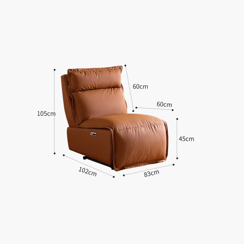 Modern Sofa - Brown, Light Gray, Dark Beige & Black Pine Wood Faux Leather Upholstery hksc-983