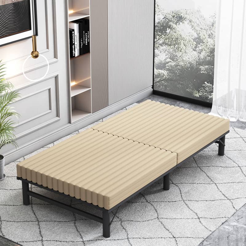 Ultimate Comfort Bed - Stylish Design in Green, Black & Brown with High-Quality Foam and Durable Laminated Wood fcsnm-907