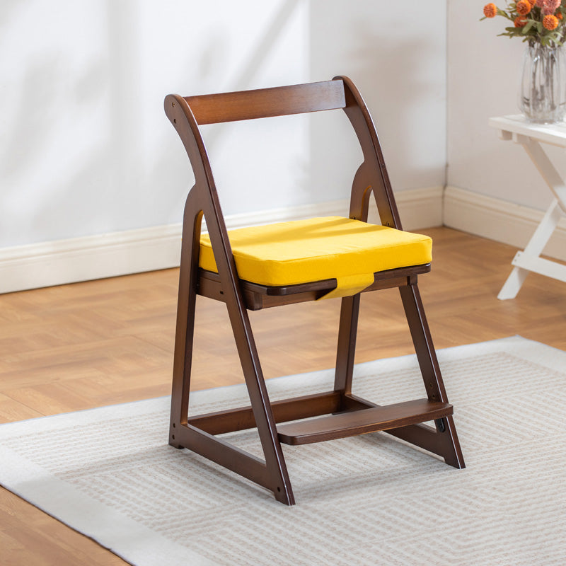 Elegant Dark Brown Bamboo Chair with Natural Wood Canvas - Stylish & Durable Seating hsl-67