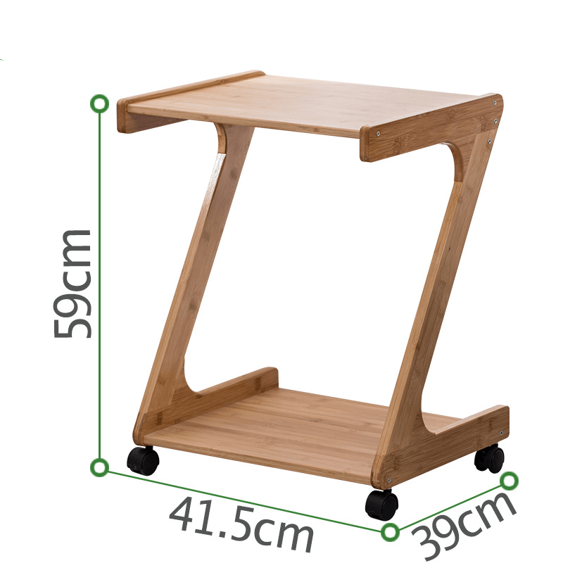 Simple Bamboo End Table with wheels - Modern for Stylish Living Rooms hsl-133